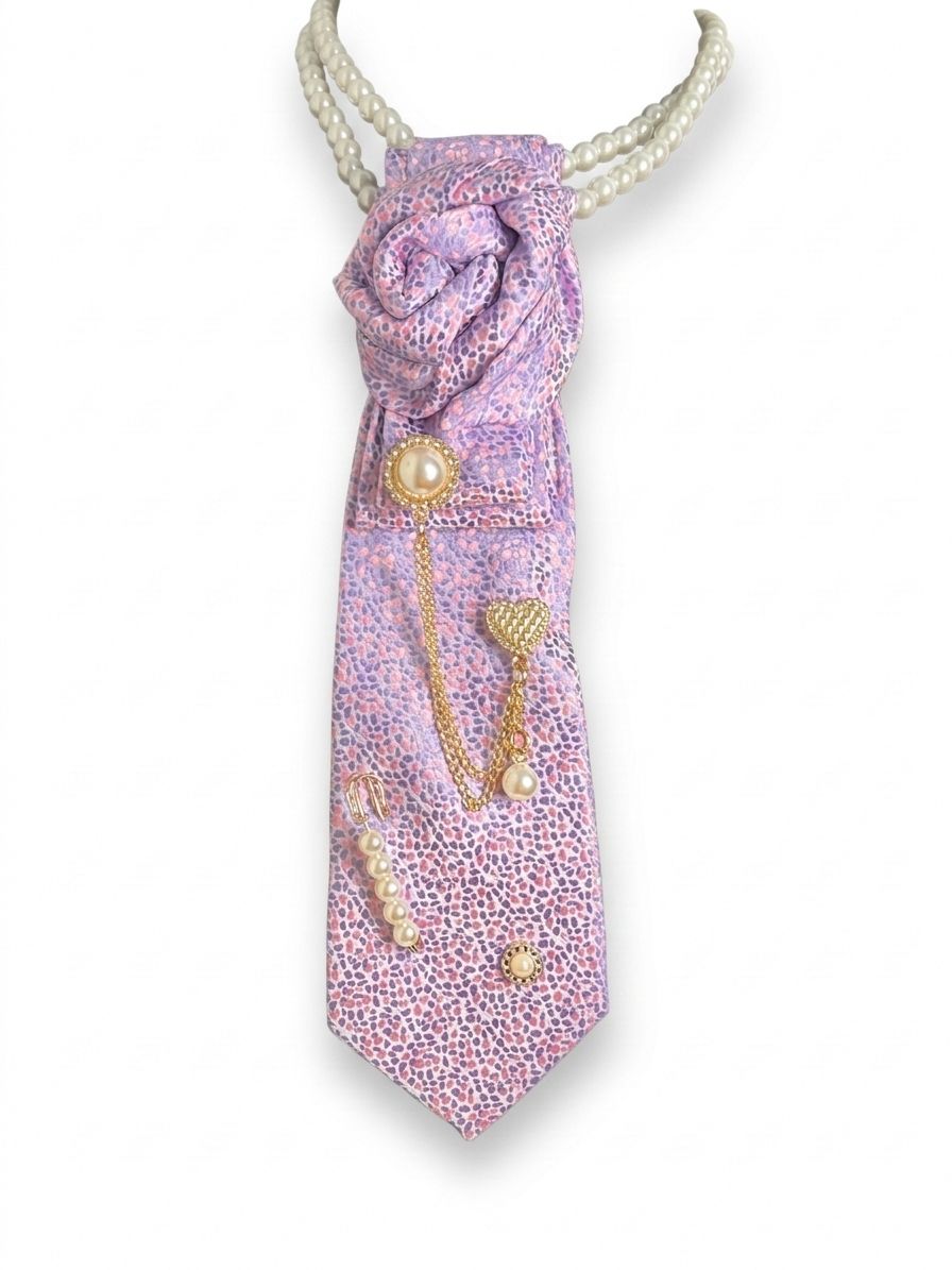 Lavender Rosette Tie