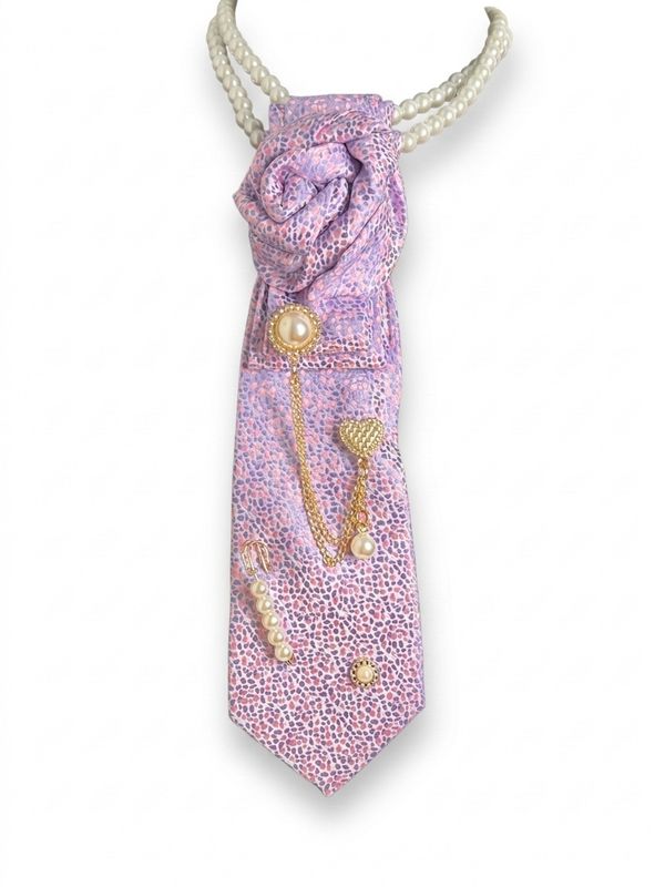 Lavender Rosette Tie