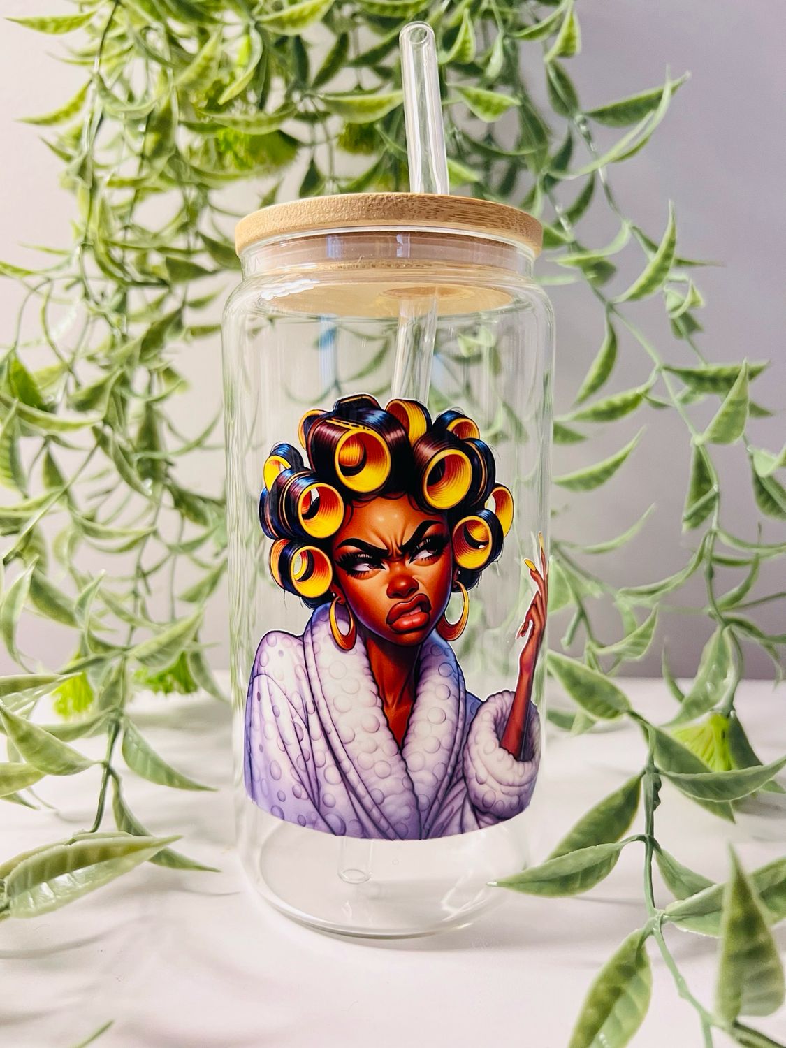 Soft Life, Hard No 16oz Glass Cup