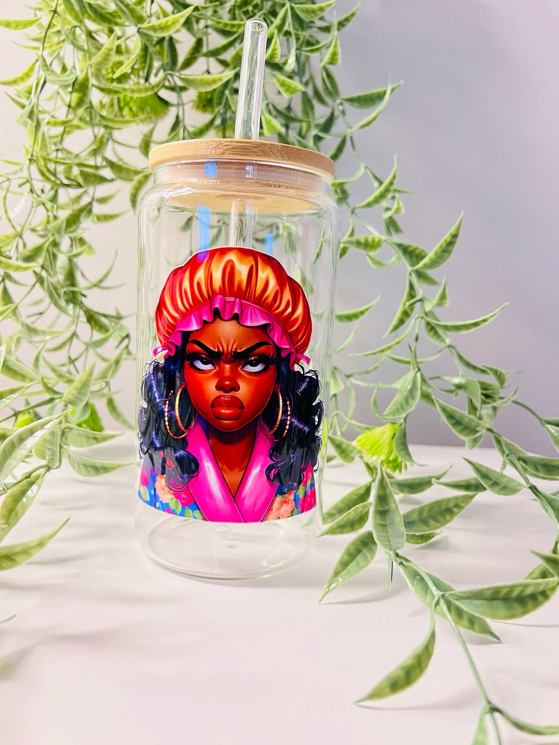 Too Glam To Give A Damn 16oz Glass Cup