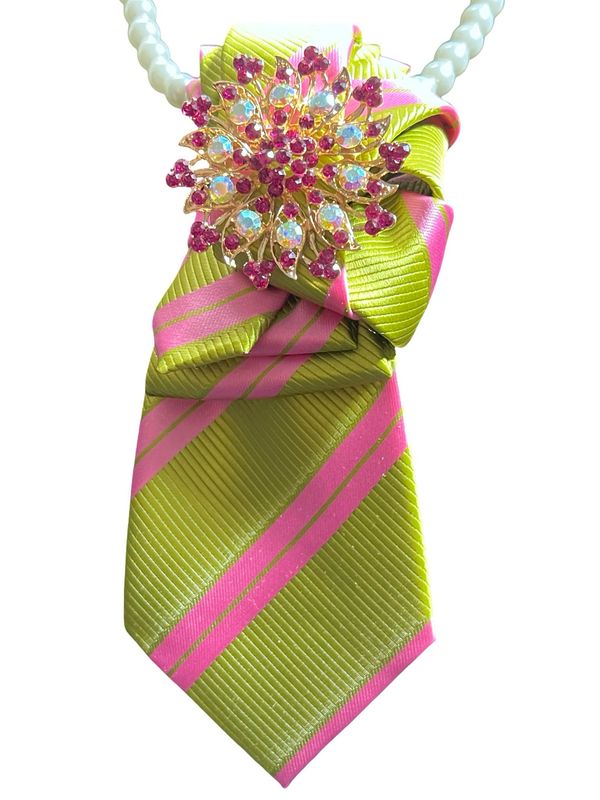 Pink And Green Tie