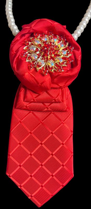 Elegant Red Junk Tie