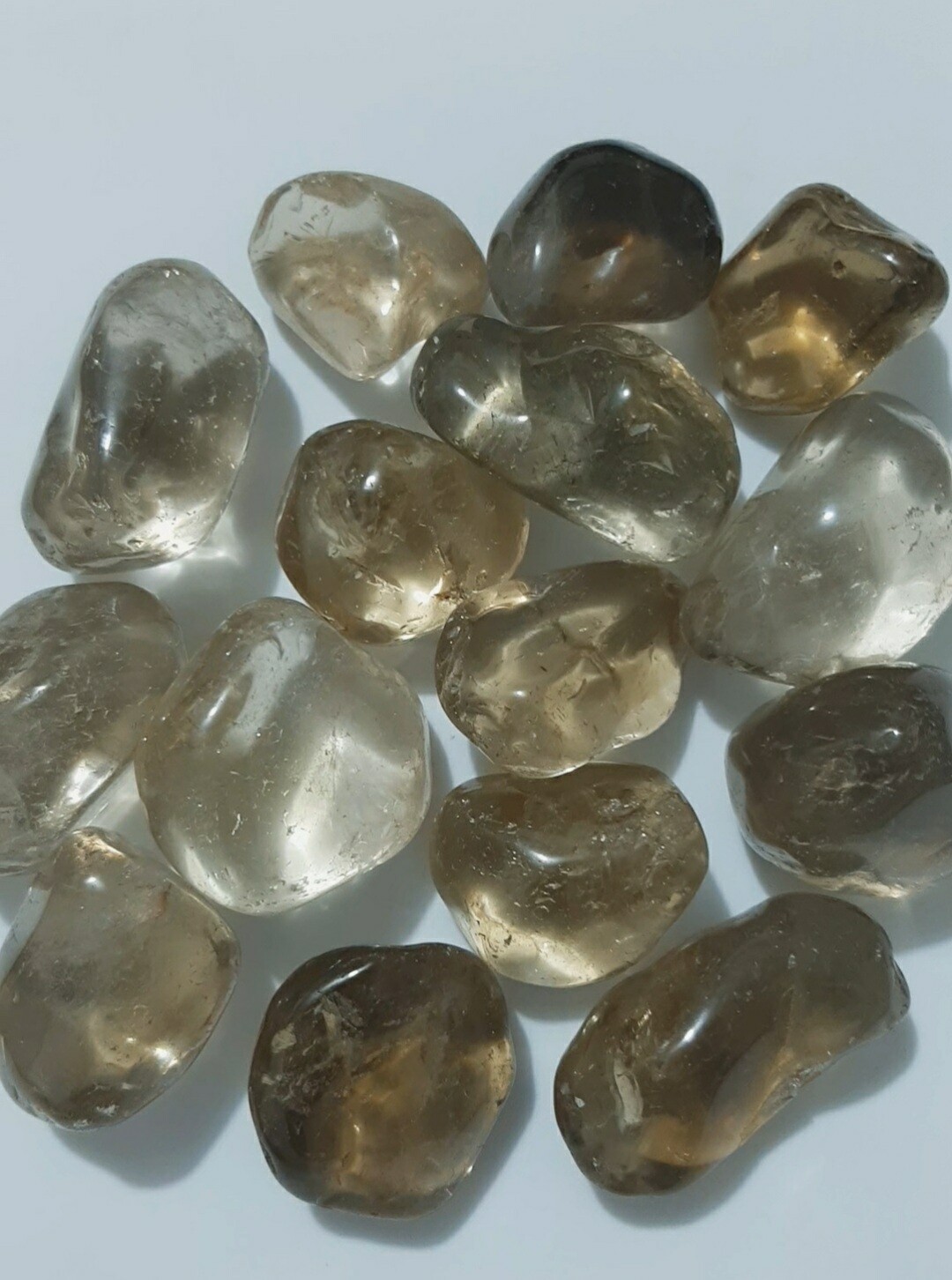 Citrine smoky untreated tumbled stone big