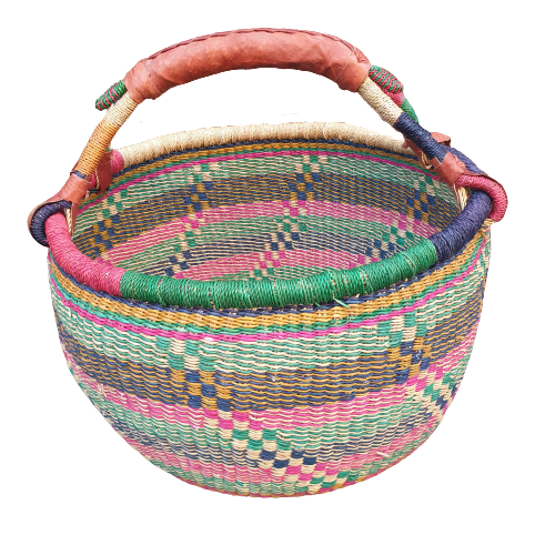 Large Round Market Basket - choose your colours