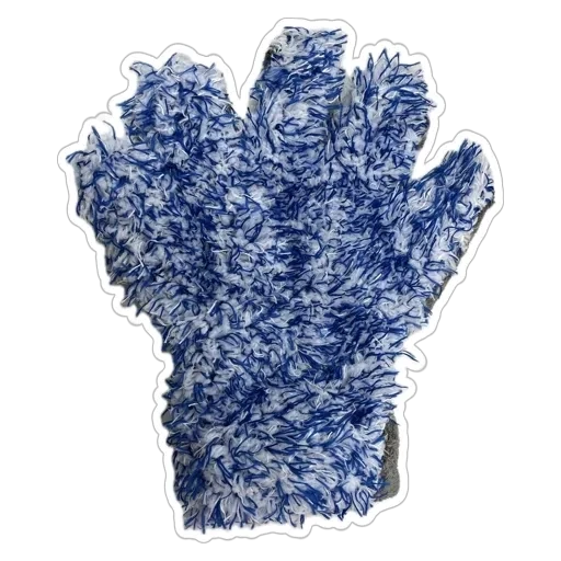 RRC Blauwgrijze microfibre washandschoen met 5 vingers