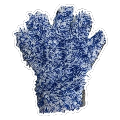 RRC Blauwgrijze microfibre washandschoen met 5 vingers