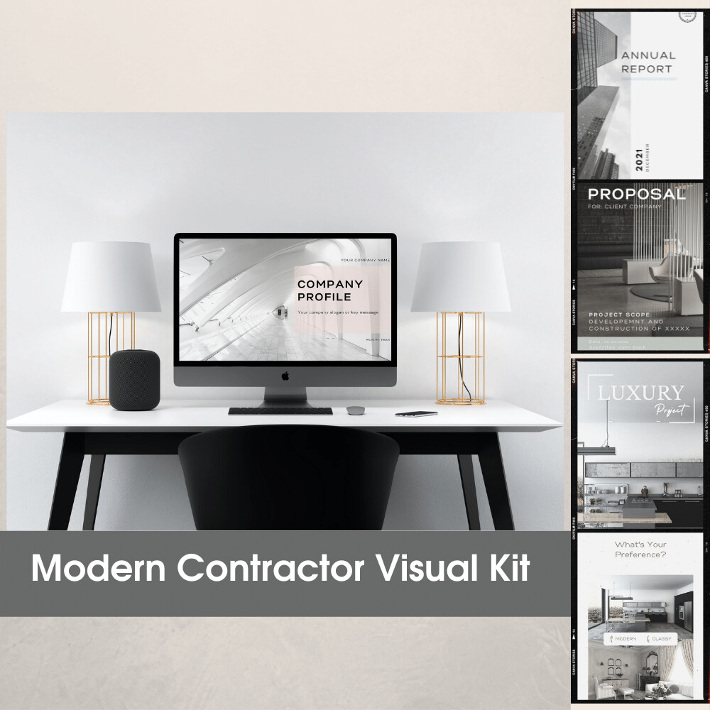 Digital Visual Kit for Construction | Proposal &amp; Project Portfolio | Corporate profile | Annual Report | Social Media