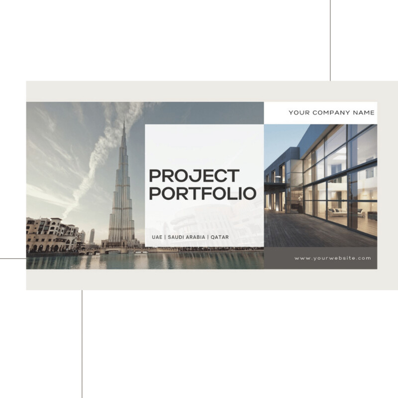 Contractor Project Portfolio | Portfolio Template Architecture | Delivered Projects Presentation
