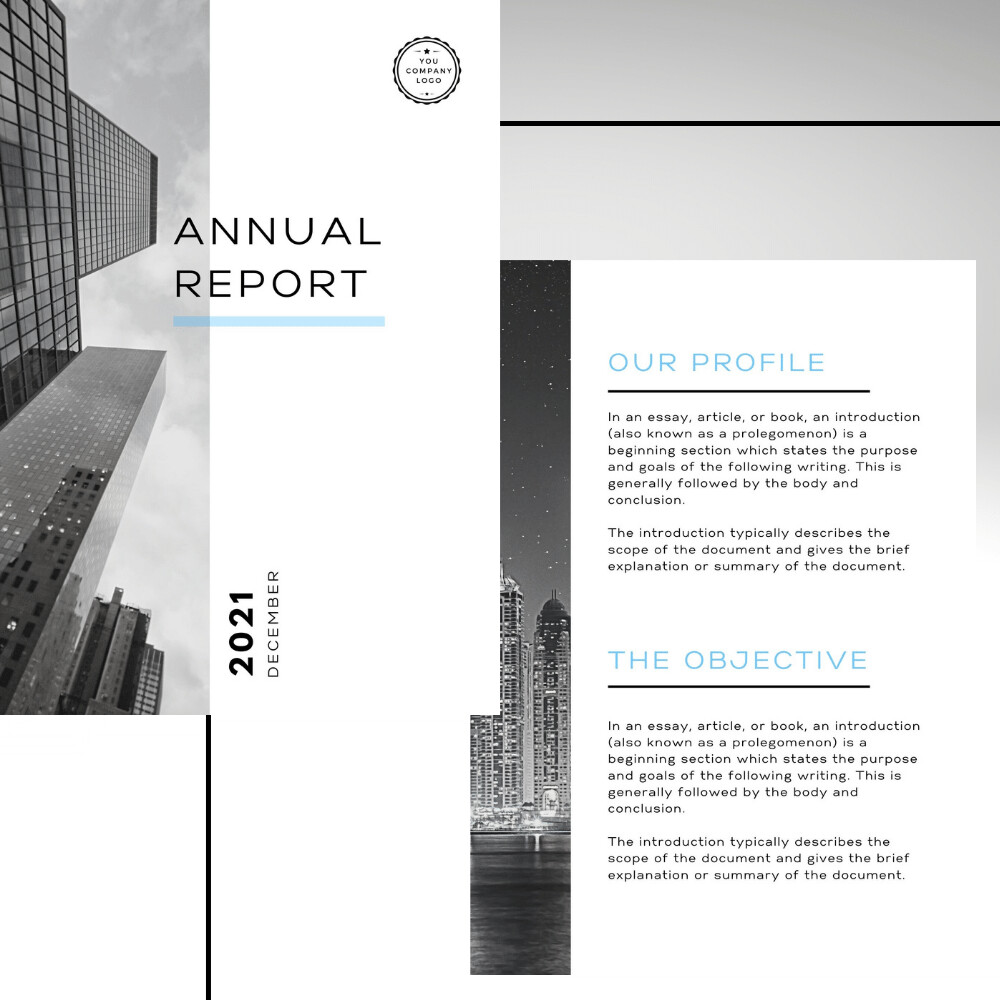 Annual Report Template | Board Meeting Report | Annual Review | Annual Review &amp; Strategy | Annual Presentation