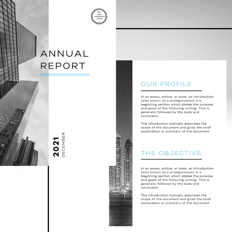 Annual Report Template | Board Meeting Report | Annual Review | Annual Review &amp; Strategy | Annual Presentation