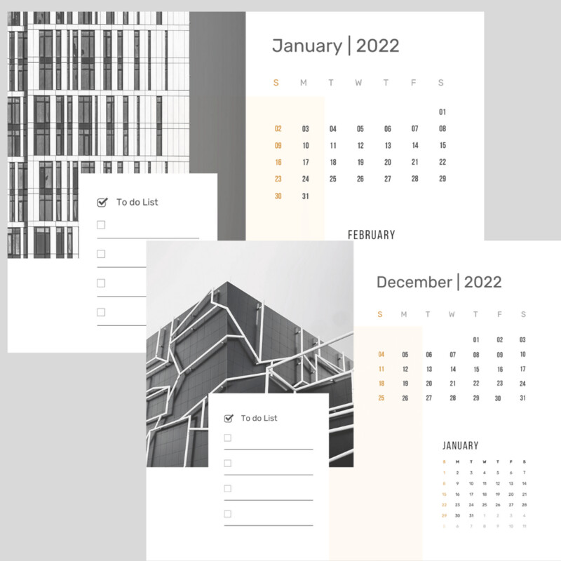 2022 Calendar Printable | Monthly Calendar | Modern Calendar | Simple Calendar | Digital Calendar