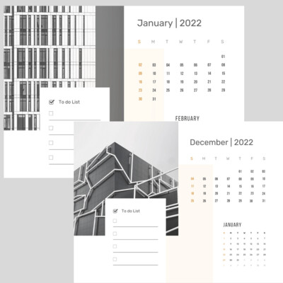 2022 Calendar Printable | Monthly Calendar | Modern Calendar | Simple Calendar | Digital Calendar