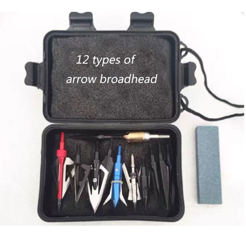 12 Pieces  Different Types of Threaded Arrow Broadhead 3 Boxes