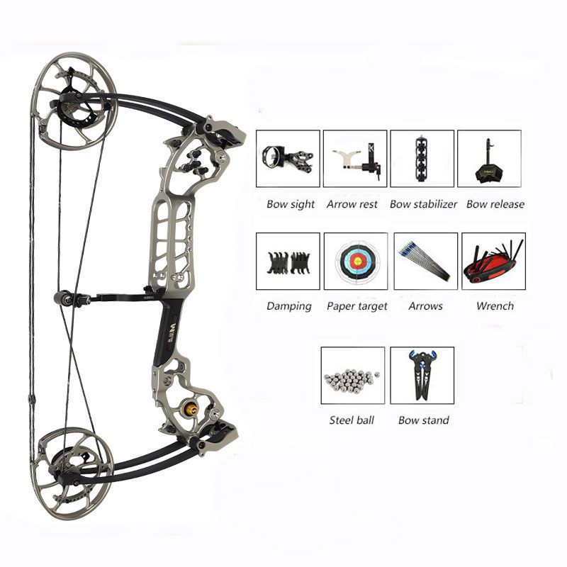 JWM-MQ-1 Long Axles Double Functions Archery Compound Slingshot Bow