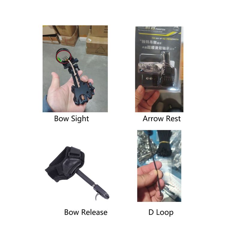 JWM-120K Bowstring's D Loop, Bow Sight, Arrow Rest and JWRE-1 Bow Release