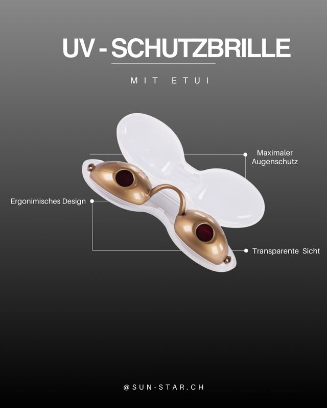 UV Schutzbrille- Solarium Schutzbrille- UV Goggles Fullvision im Etui