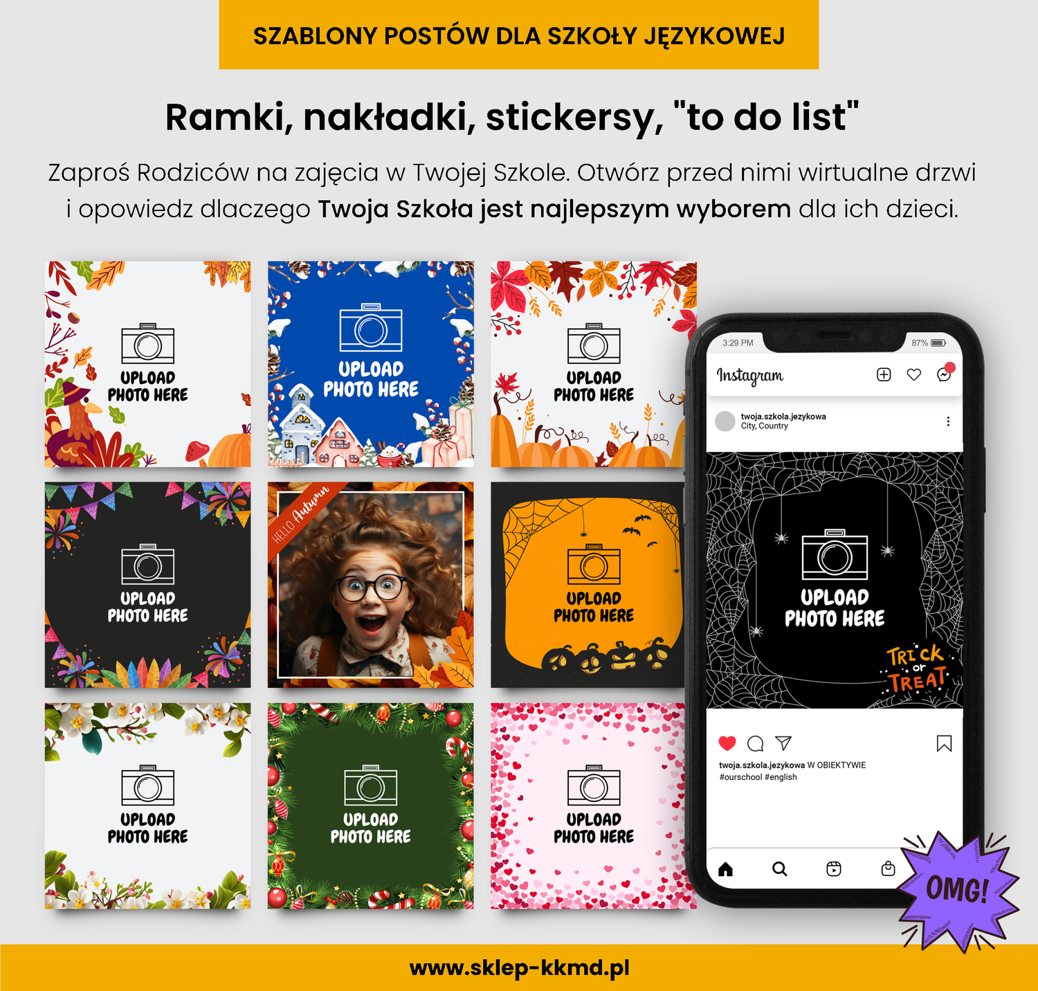 Pakiet Szablonów pod zdjęcia: Twoja Szkoła w obiektywie