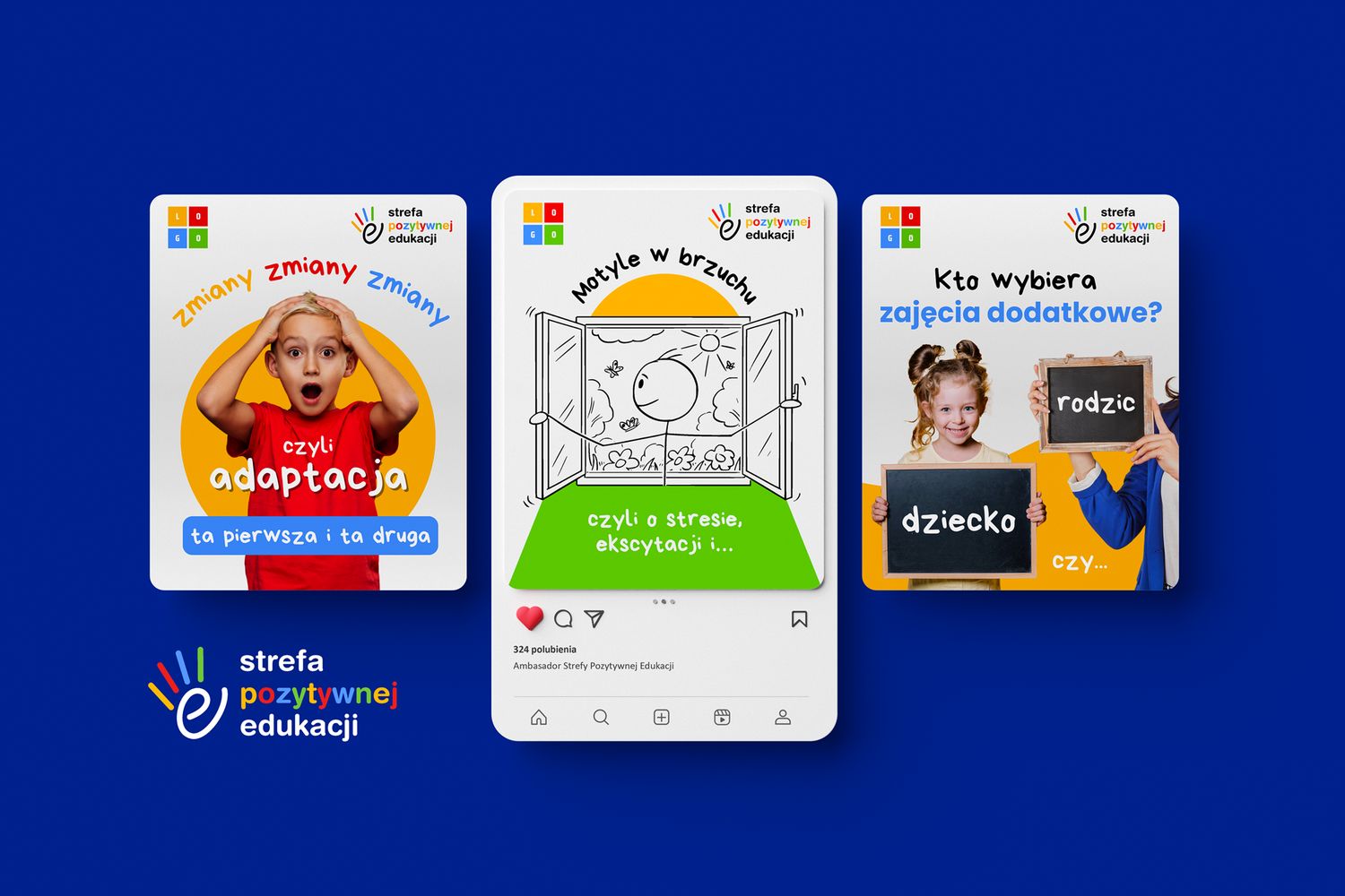 Gotowa seria postów (karuzele + treść) "Między zajęciami" - Strefa Pozytywnej Edukacji (Wrzesień)