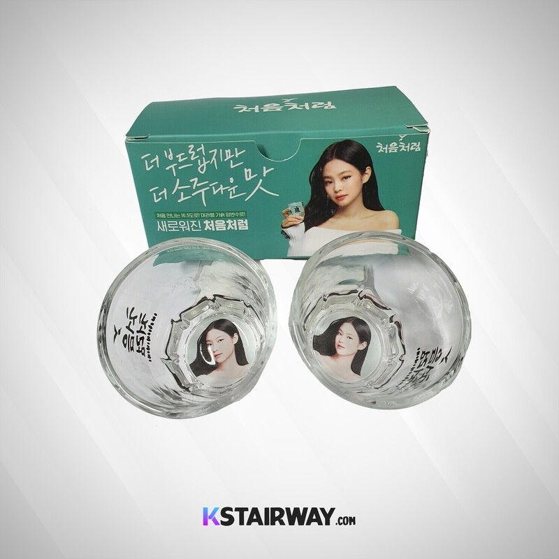 JENNIE x 처음처럼 - Soju Glass blackpink JENNIE x 처음처럼 - Soju Glass blackpink