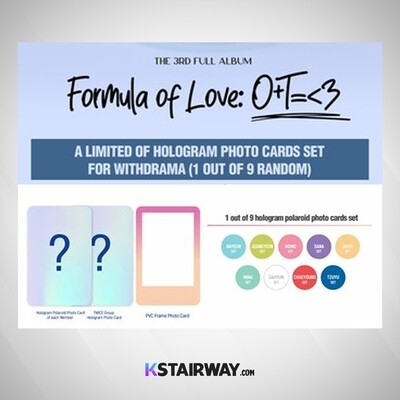 TWICE: Formula of Love O+T=<3 - 3rd Album - Special Photocard