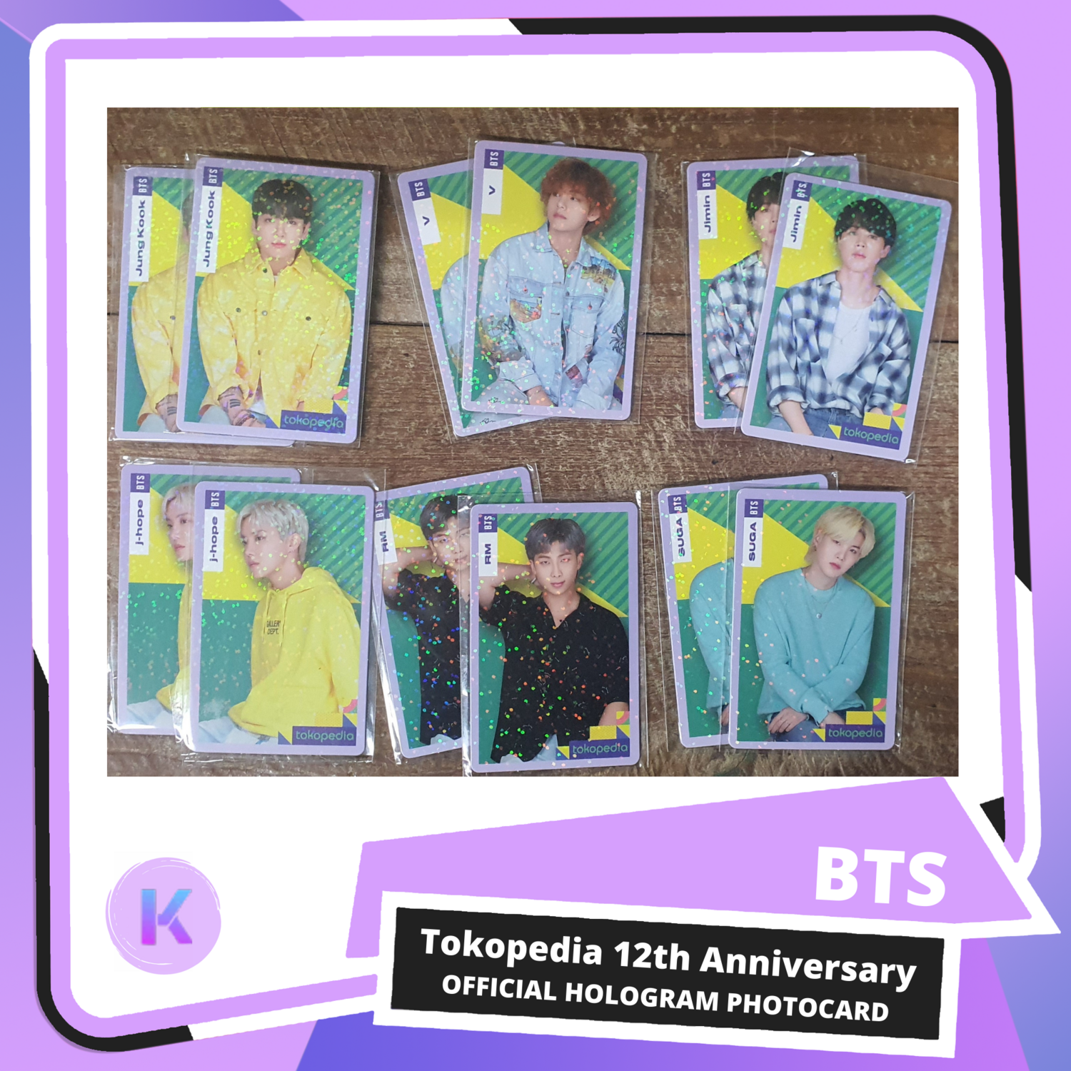 BTS x Tokopedia 12th Anniversary - Official Hologram Photocard