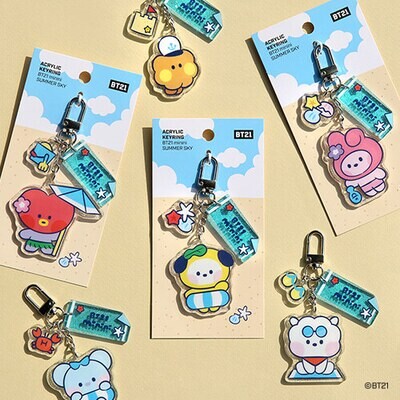 BT21 ACRYLIC SUMMER SKY KEYRING