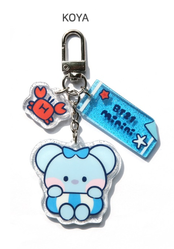 BT21 ACRYLIC SUMMER SKY KEYRING, Choose Item: Koya