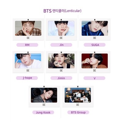 BTS ‘BE’ 3D Lenticular Photo + Hard Case