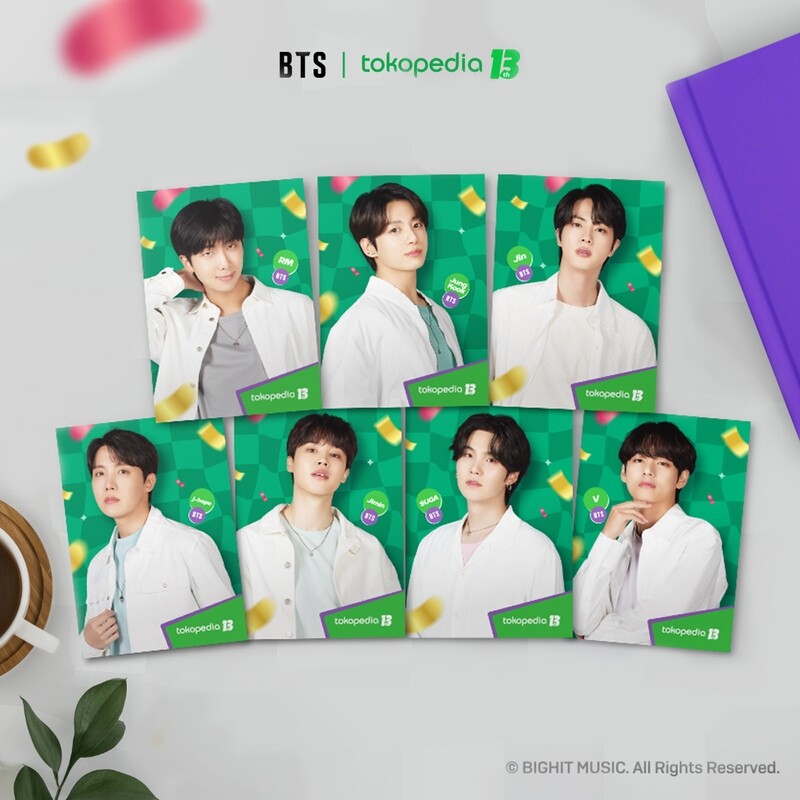 BTS x Tokopedia 13th Anniversary - Official Hologram Postcard