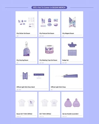 [BTS MERCH] BTS - Yet To Come in BUSAN -  Seoul Official Merch. Store