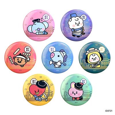 BT21 Minini PHOTO HOLDER & CAN BADGE HANBOK