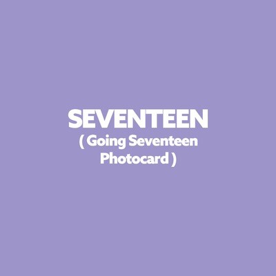 [CLEARANCE SALE] SEVENTEEN - Going Seventeen Photocard