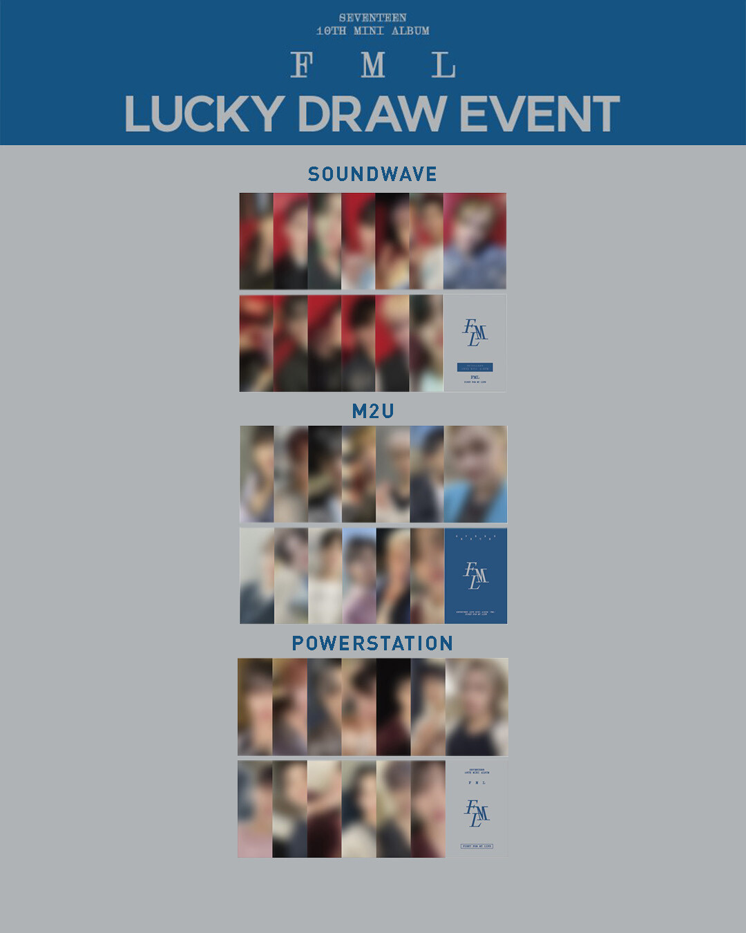 SEVENTEEN 10th Mini Album "FML" Lucky Draw Event, Choose Item: M2U Photocard - SEVENTEEN "FML" LD Event