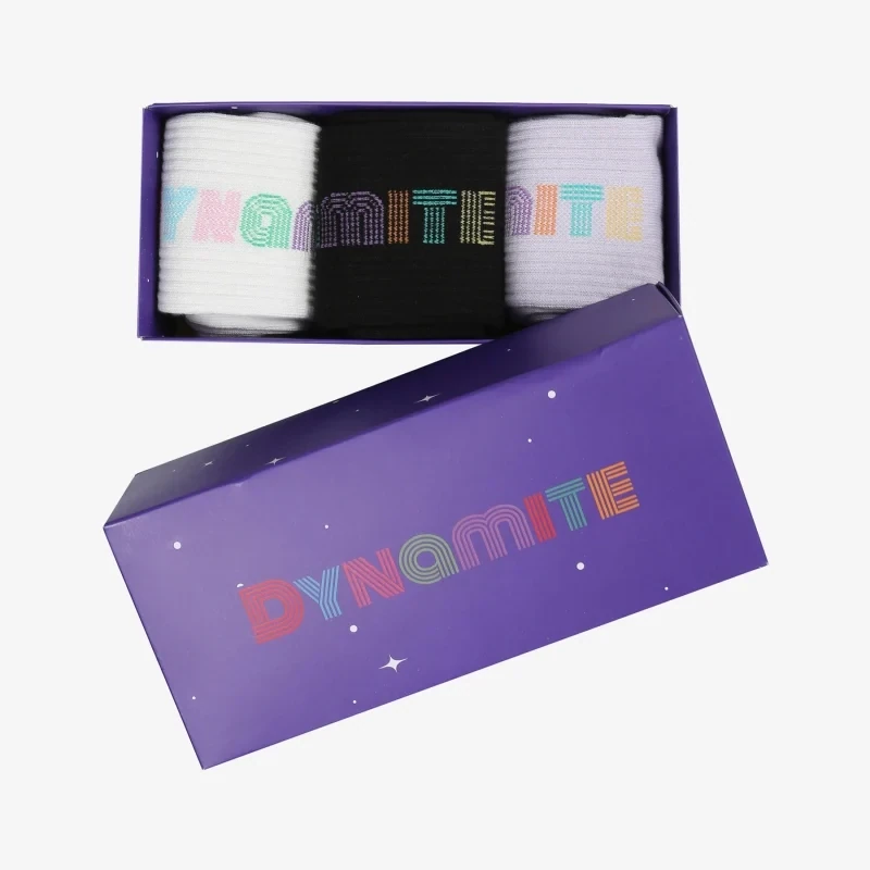 [CLEARANCE SALE] BTS X FILA, Choose Item: PURPLE - BTS Dynamite Fila Socks Set of 3