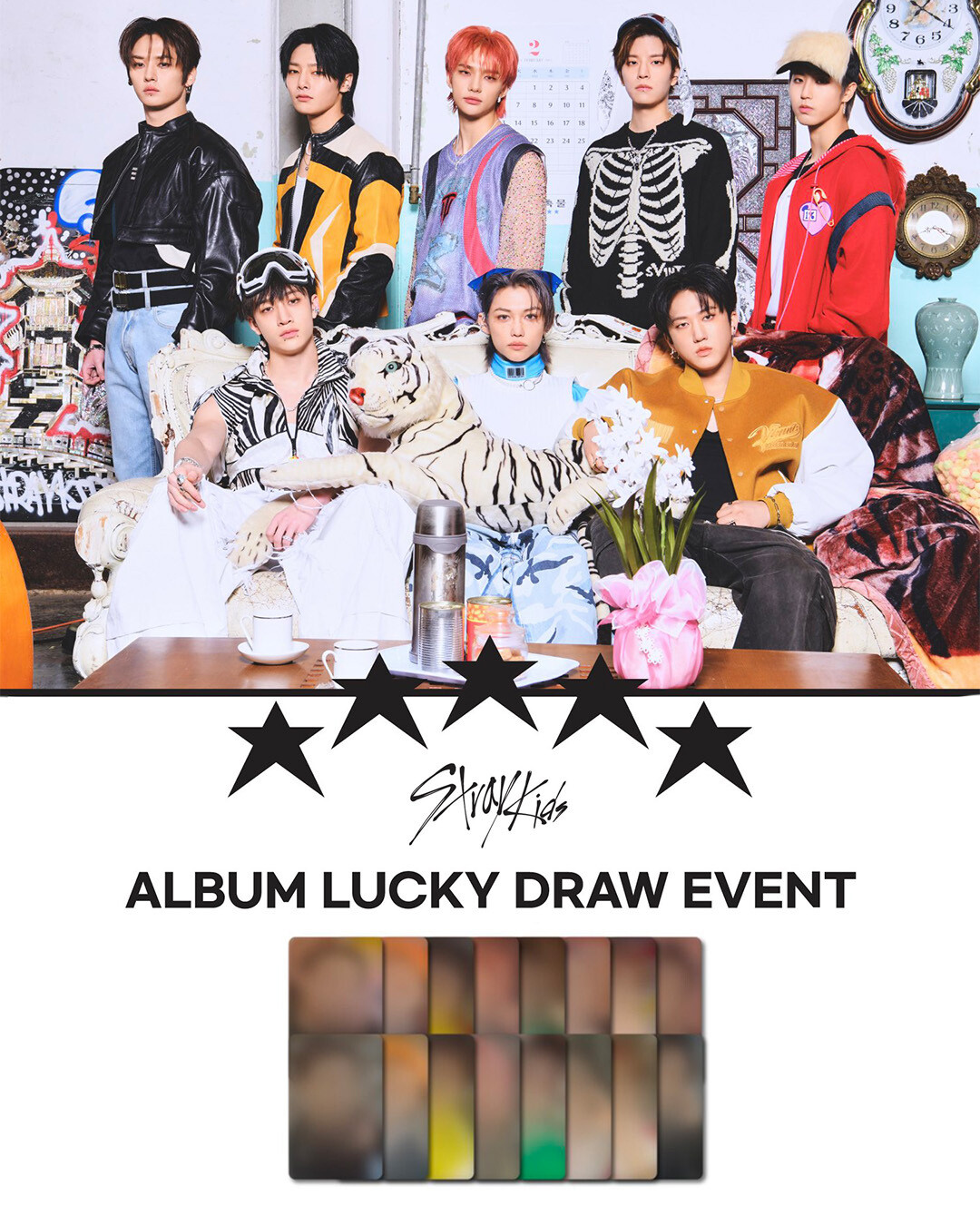 STRAY KIDS '★★★★★ (5-STAR)' POP-UP STORE The 3rd Album LUCKY DRAW EVENT STRAY KIDS '★★★★★ (5-STAR)' POP-UP STORE The 3rd Album LUCKY DRAW EVENT, Choose Item: Photocard - STRAY KIDS '★★★★★ (5-STAR)' POP-UP STORE The 3rd Album LUCKY DRAW EVENT