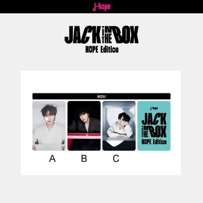 BTS J-Hope 'JACK IN THE BOX' HOPE Edition Lucky Draw Event M2U ( Photocard ONLY + Can Choose Type )