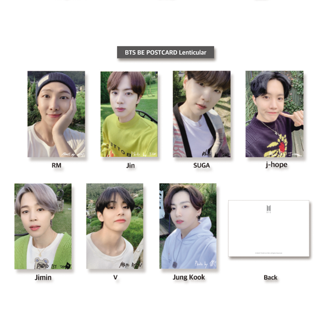 BTS Lenticular Postcard 'BE' &amp; LOVE YOURSELF 結 'Answer', Choose Option: BTS BE, Choose Member: RM