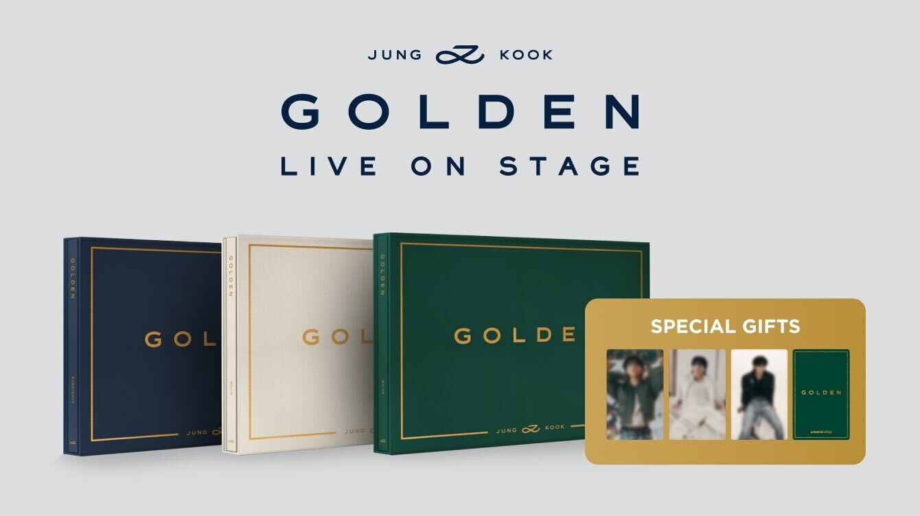 BTS Jungkook GOLDEN [LIVE ON STAGE], PLEASE READ product detail before order !: 1pc PHOTOCARD WITH ALBUM (Random)