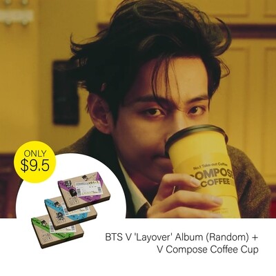 BTS V 'Layover' Album (Random) + V Compose Coffee Cup