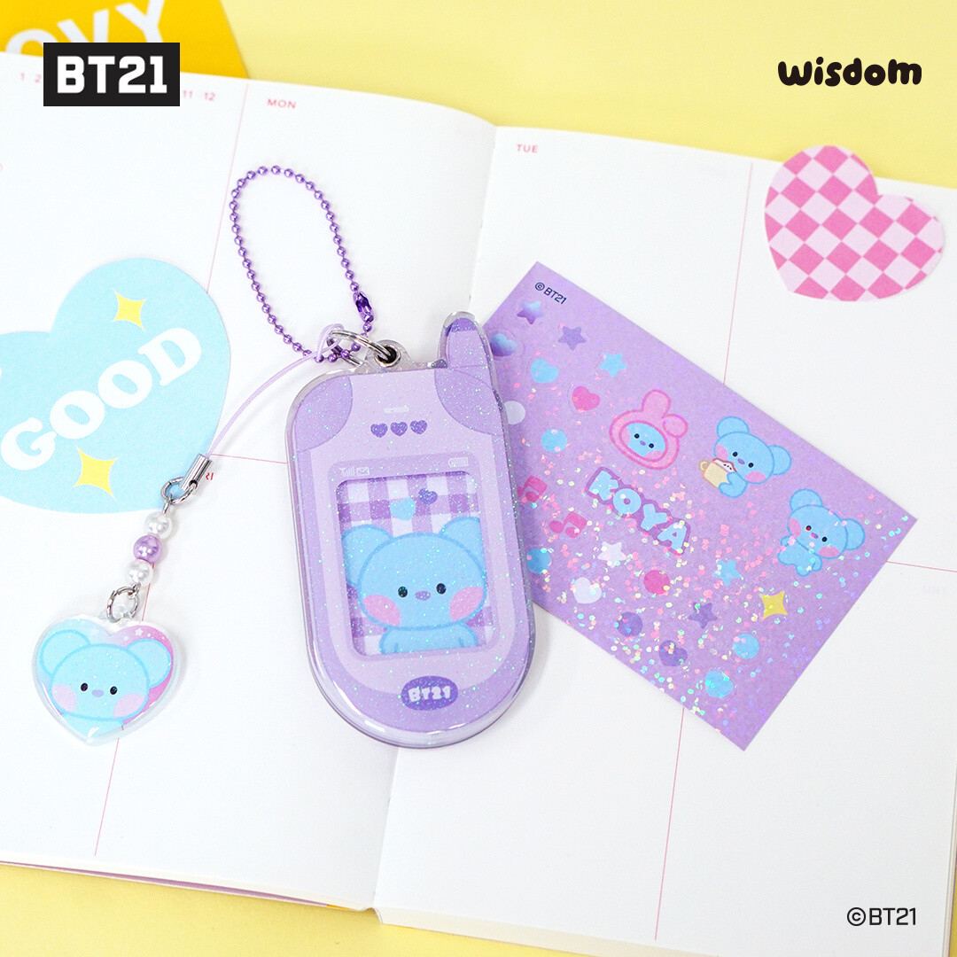 BT21 Minini Retro Phone Keyring, Choose Item: Koya