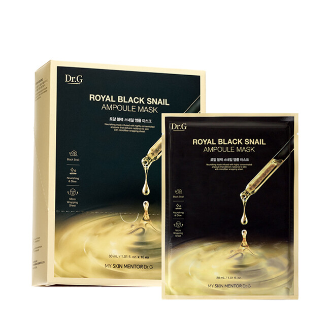 [DR.G] ROYAL BLACK SNAIL AMPOULE MASK 10P