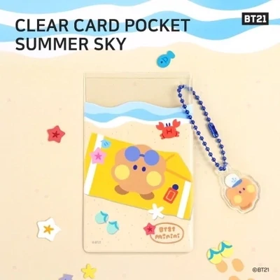 BT21 Minini Clear Card Pocket Summer Sky