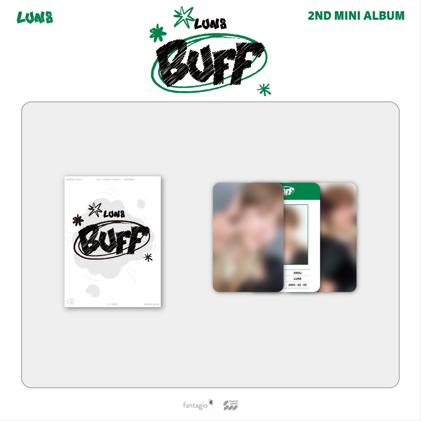 루네이트 LUN8 2ND MINI AUBUM [BUFF] Album Merchandise, Choose Item: Random Trading Card Set