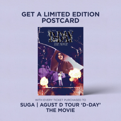 SUGA Agust D TOUR 'D-DAY' THE MOVIE
Limited edition postcard