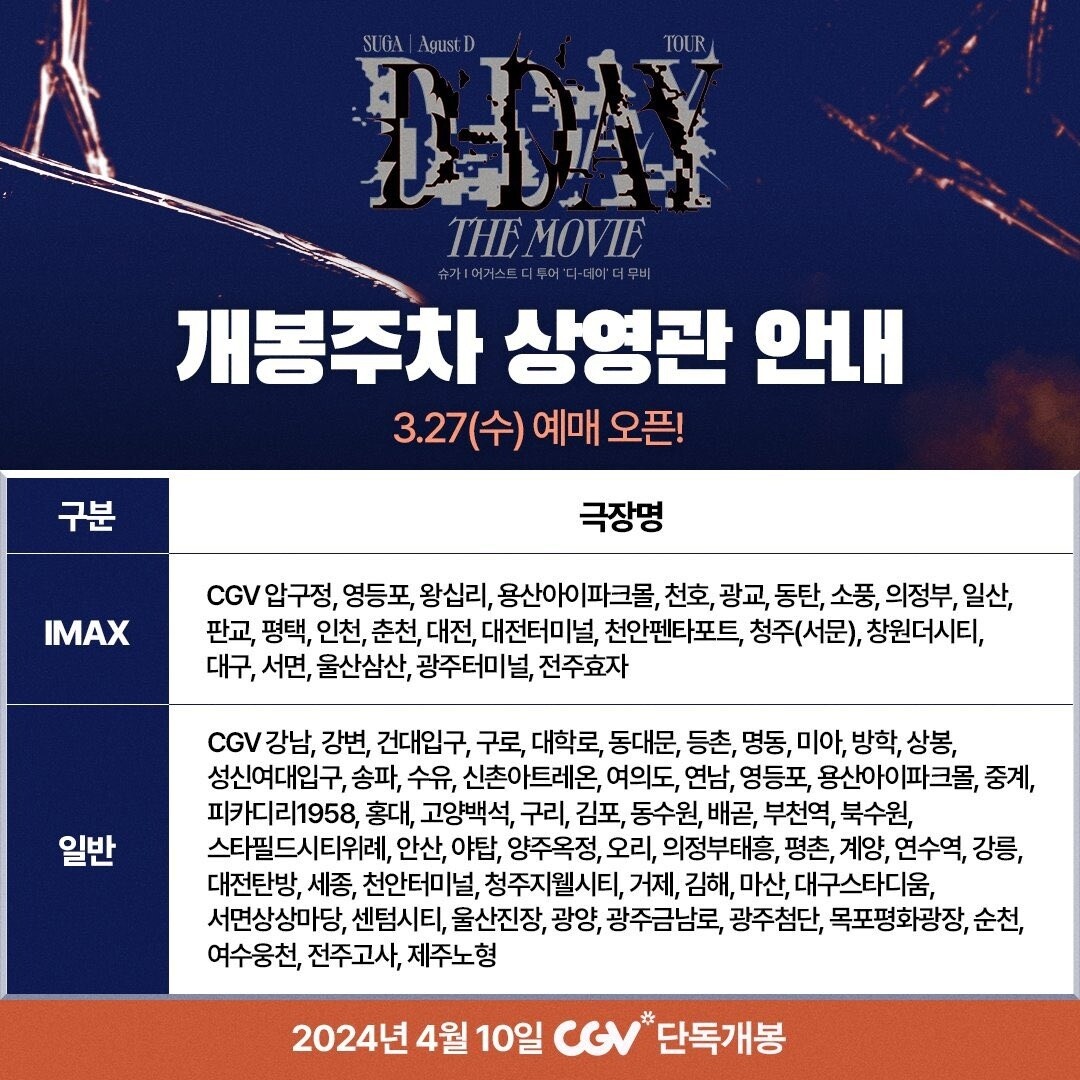 SUGA Agust D TOUR 'D-DAY' THE MOVIE
Limited edition postcard, Choose Item, please read description !: Watch Movie (detail read description) + 1pc Postcard