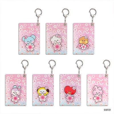 BT21 2024 Cherry Blossom Card Holder Keyring