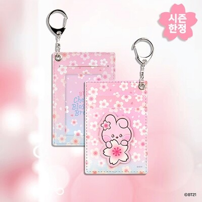 BT21 2024 Cherry Blossom Card Holder Keyring
