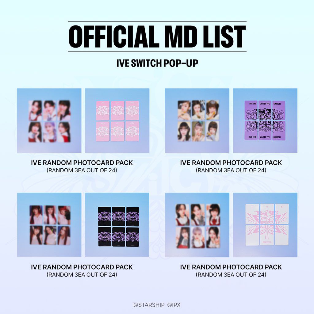 IVE SWITCH POP-UP Official Merchandise List Part 1