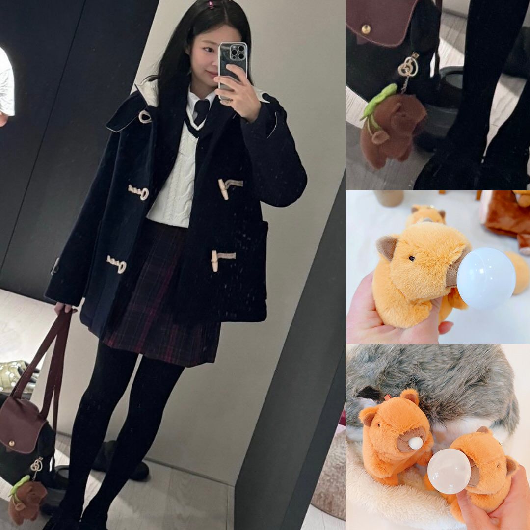 Jennie Blackpink Capybara Keyring Bag