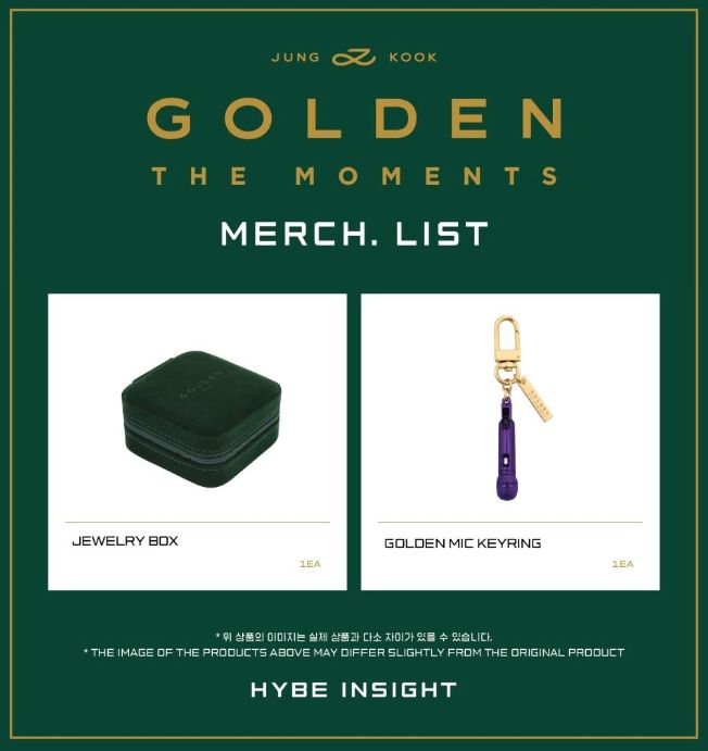 BTS Jung Kook Exhibition “GOLDEN: The Moments” Merch